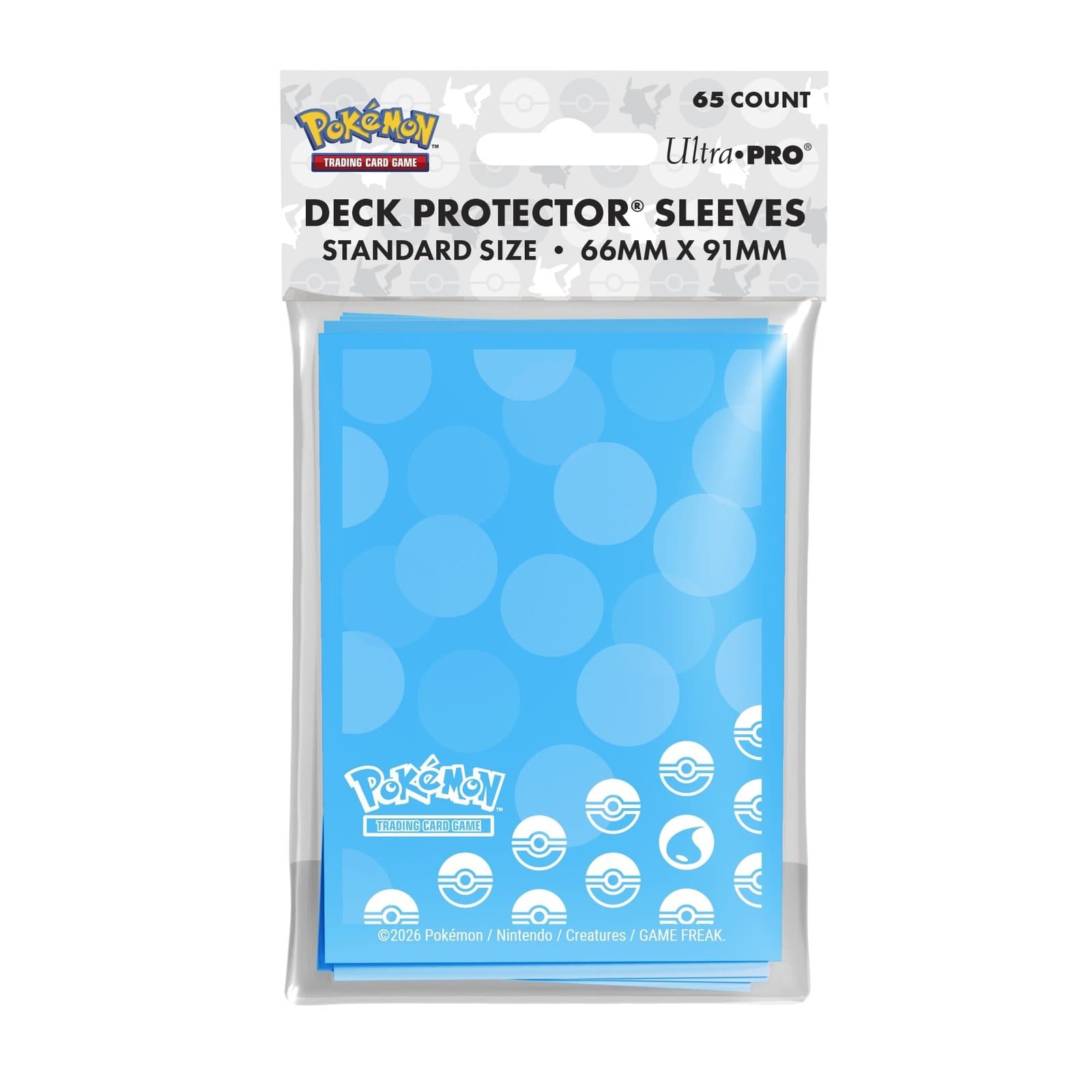 ULTRA PRO - 65 Deck Protector Sleeves Standard Size - Pokemon - Fire Type - 074427167431