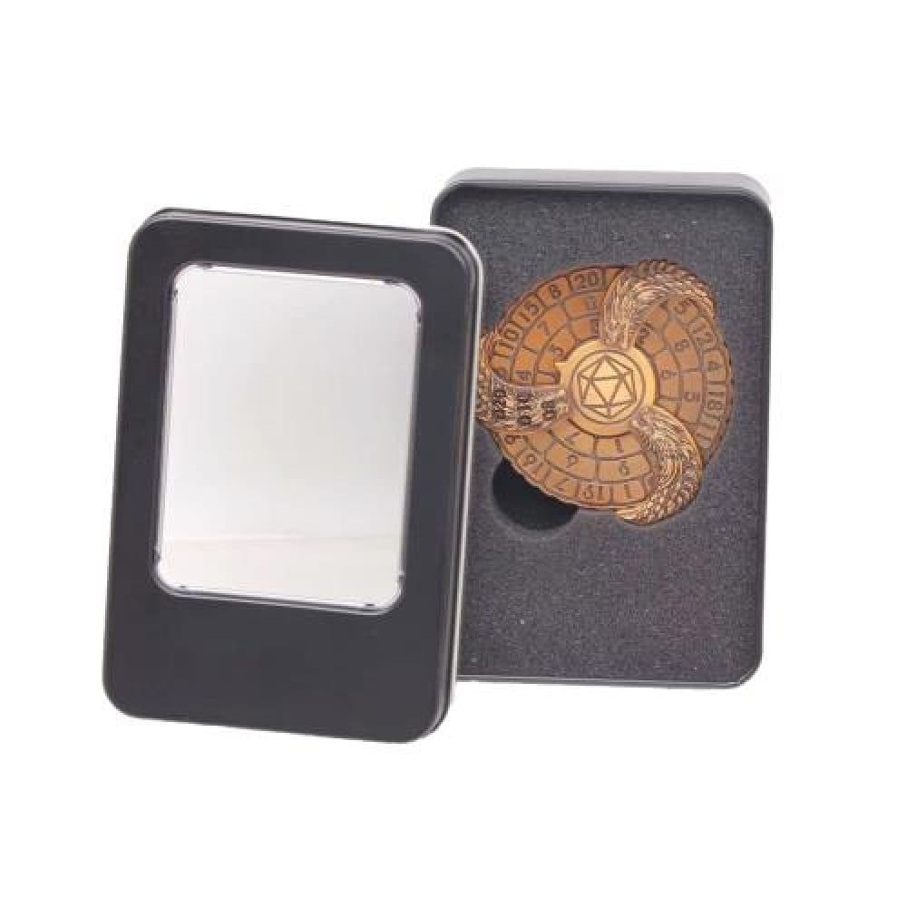 EPIC FORGE Gold spinner dice in metal box - Trade Invaders 3701625901853