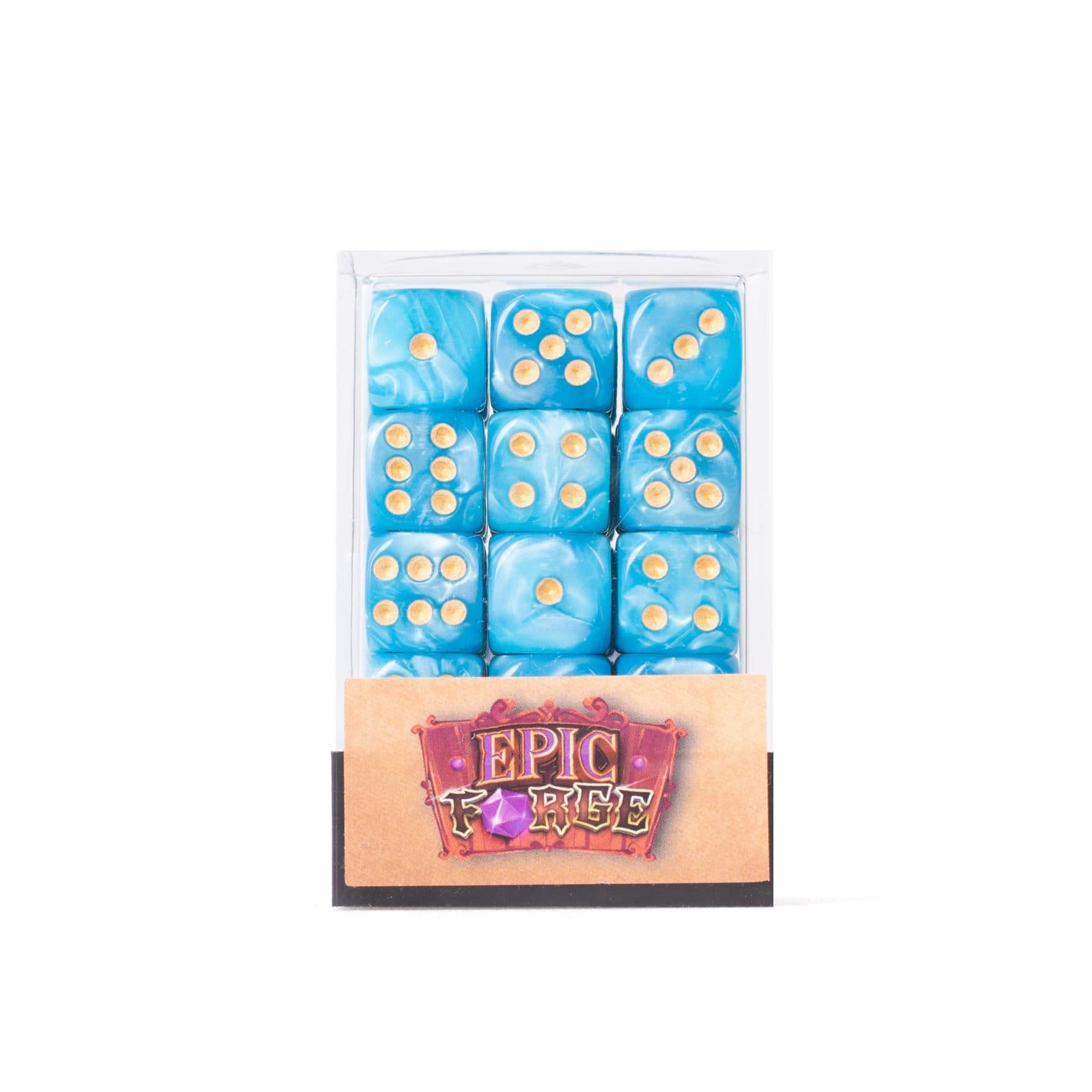 EPIC FORGE 36 Dices pack 6 sides - 12mm - Blue - Trade Invaders 3701625905691