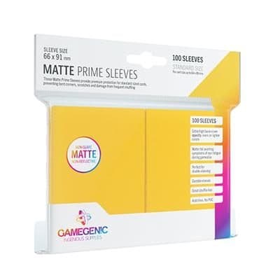 GAMEGENIC - Matte Prime Sleeves Yellow Pack (100) - 4251715402474