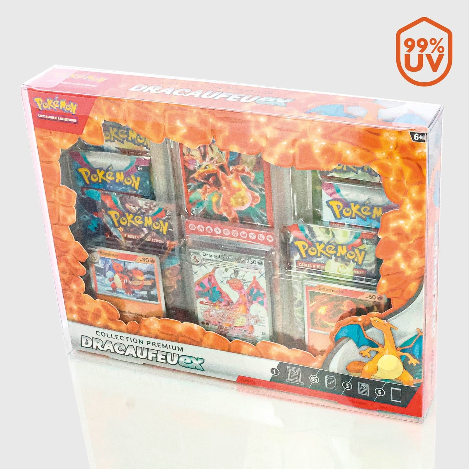 PHOENIX SHIELD Crystal Box Protec 99% UVR Pokemon Premium 7 Boosters (X12) - 5412128412217