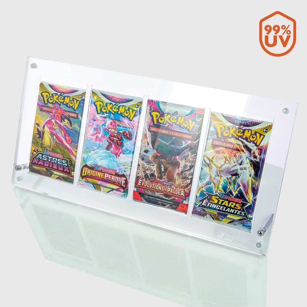 PHOENIX SHIELD 4 Slots Acrylic Pokemon Booster Pack Holder - 5412128690042