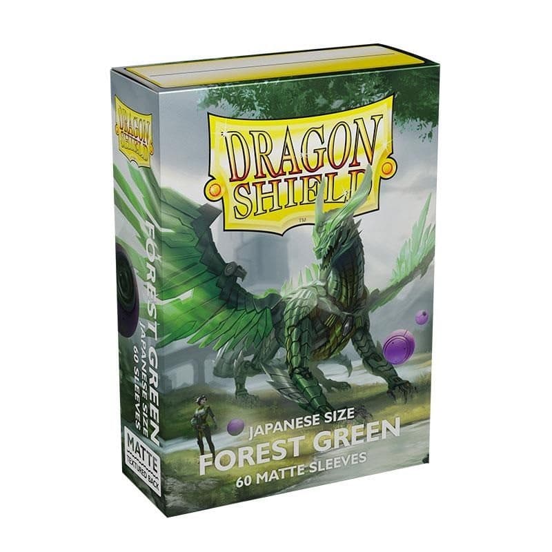 DRAGON SHIELD Small Sleeves - Japanese Matte Forest Green (60 Sleeves) - 5706569111564