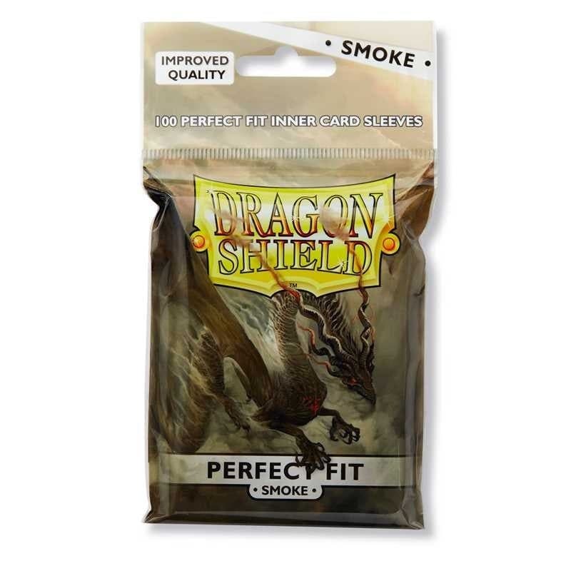 DRAGON SHIELD Standard Perfect Fit Sleeves - Clear/Smoke (100 Sleeves) - 5706569130237