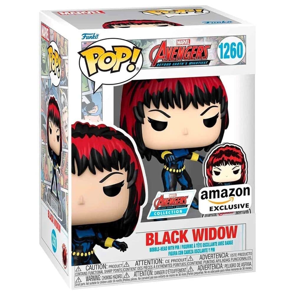 FUNKO POP Marvel: Avengers - 1260 Black Widow With Pin (Exclusive) 9cm - 889698701266