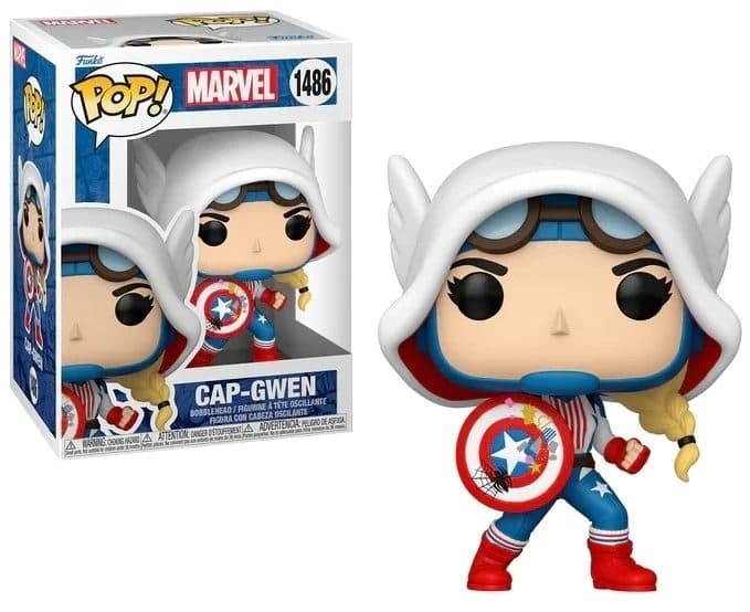 FUNKO POP Marvel: Spider Gwen Gwenverse- Captain America Gwen 9 cm - 889698837248