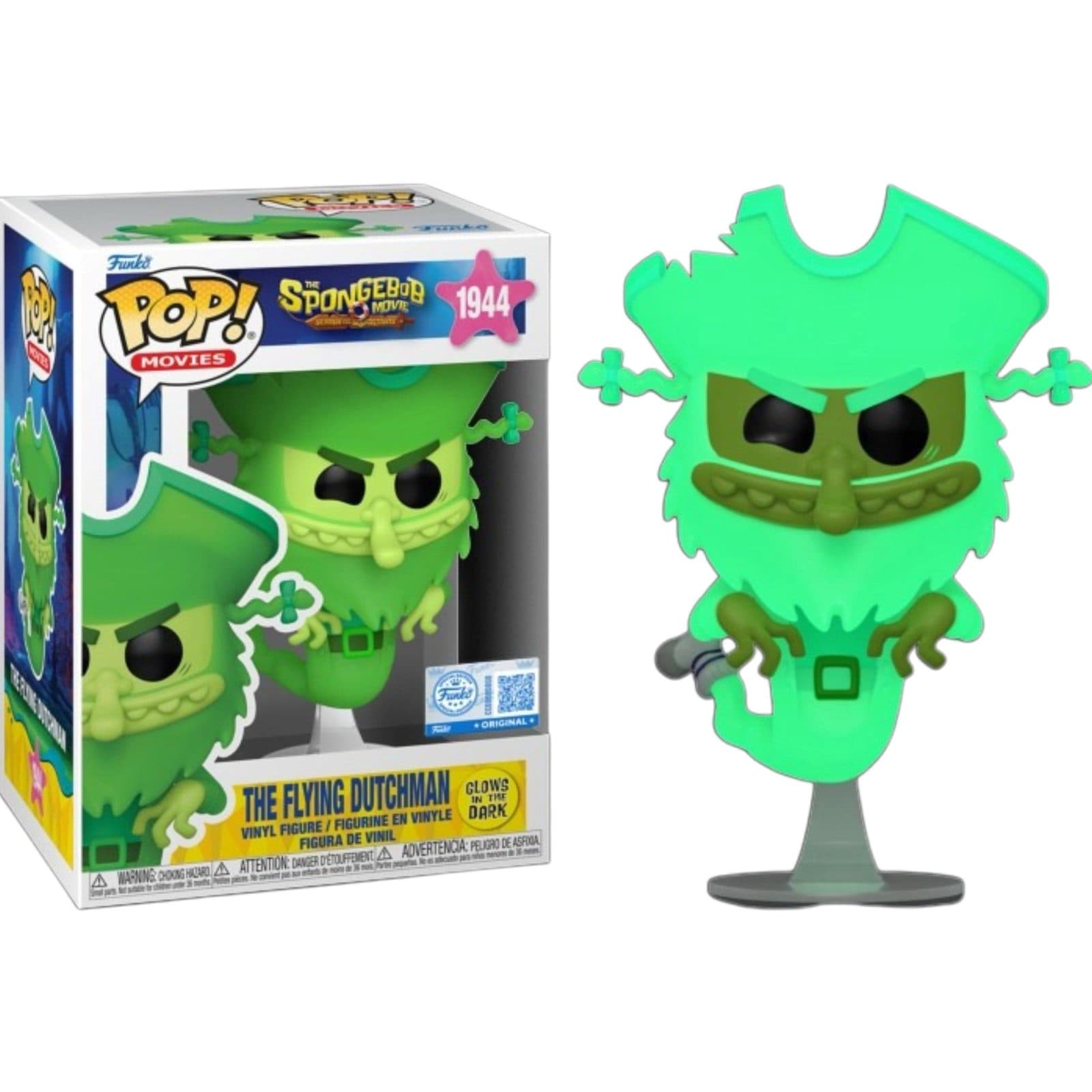 FUNKO POP Movies: The Spongebob Movies - 1944 The Flying Dutchman (Glows in The Dark) (Exclusive) 9cm - 889698881432