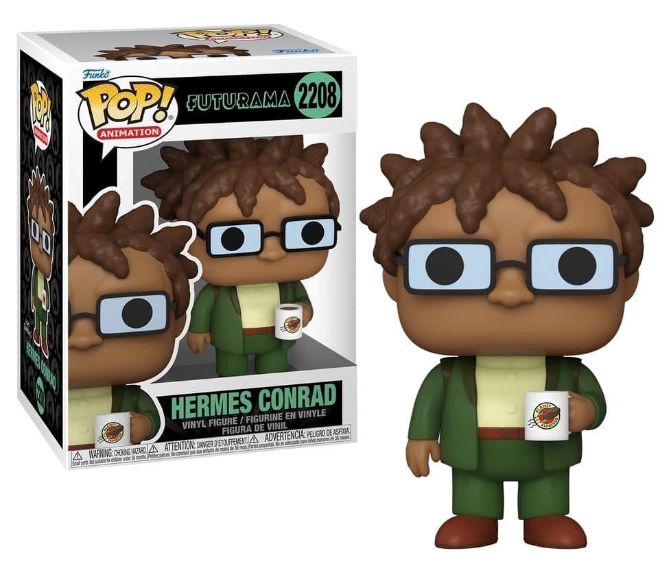 FUNKO POP Animation: Futurama - 2208 Hermes Conrad With Mug 9cm - 889698904278