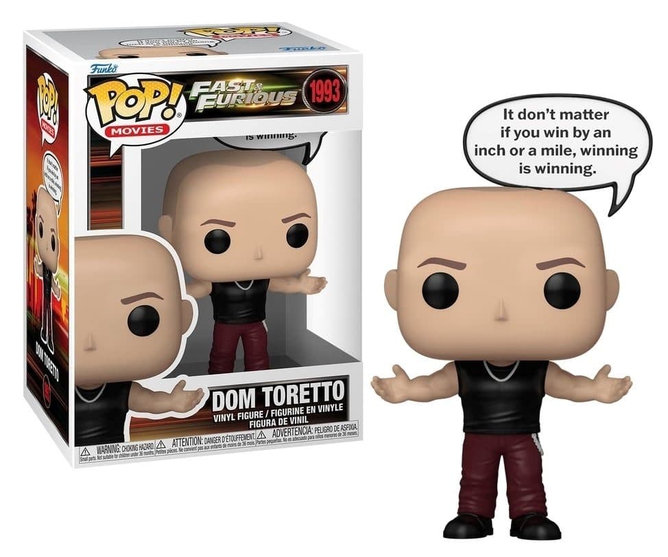 FUNKO POP Sayings Movies: Fast & Furious - 1993 Dominic Toretto 9cm - 889698904926