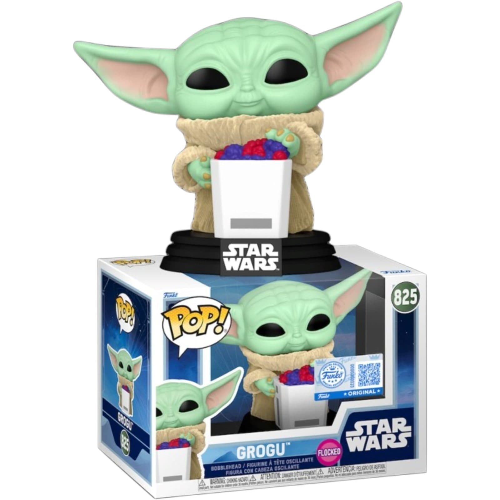 FUNKO POP Star Wars: Mandalorian & Grogu - 825 Grogu (Flocked) (Exclusive) 9cm - 889698937900